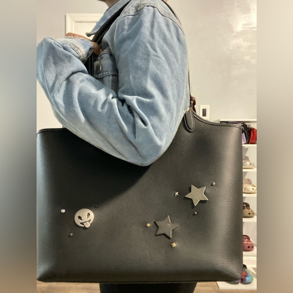 Coach polished pebble leather everyday tote